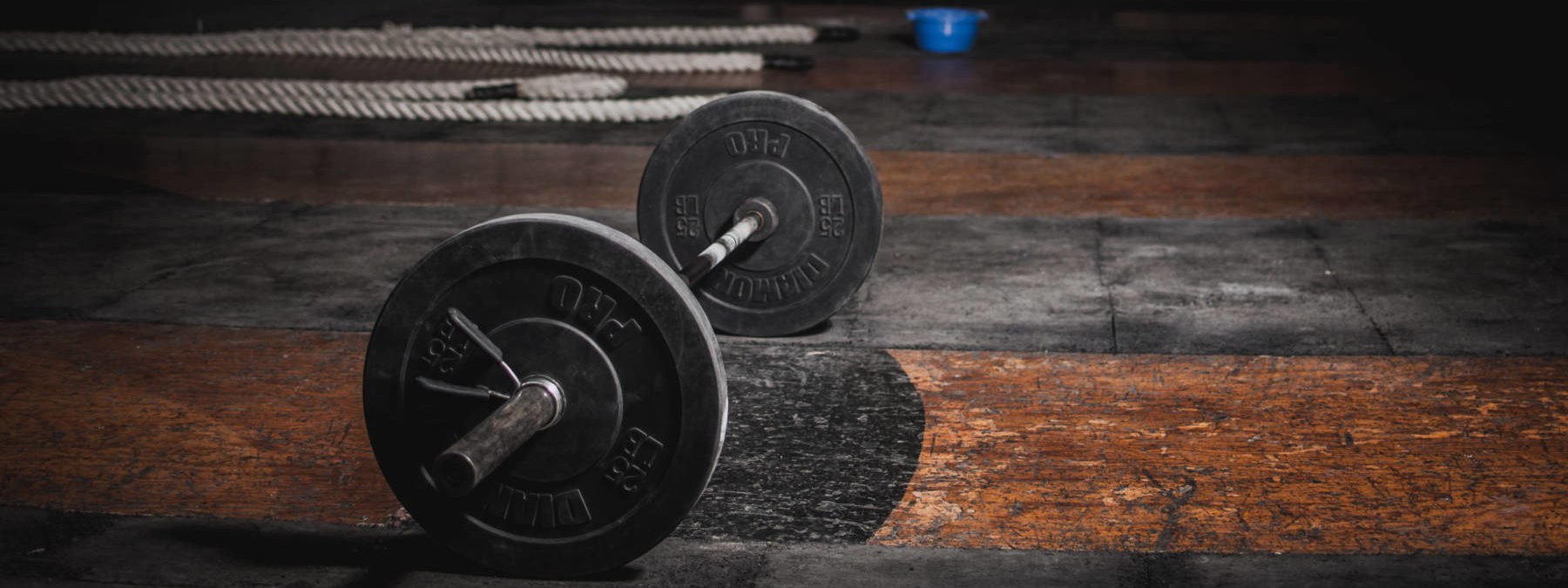 Barbell on the floor